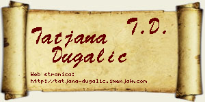 Tatjana Dugalić vizit kartica